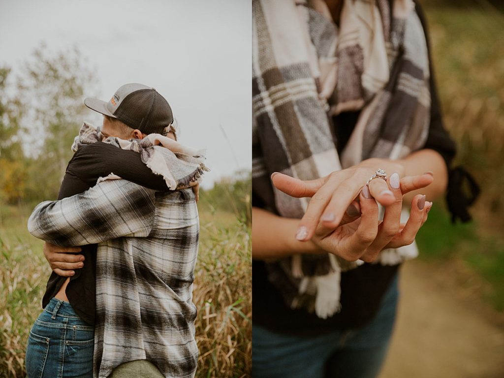 Surprise proposal photoshoot in fall