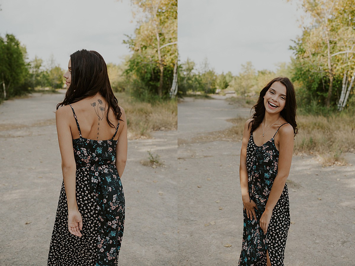 Senior girl with tattoo