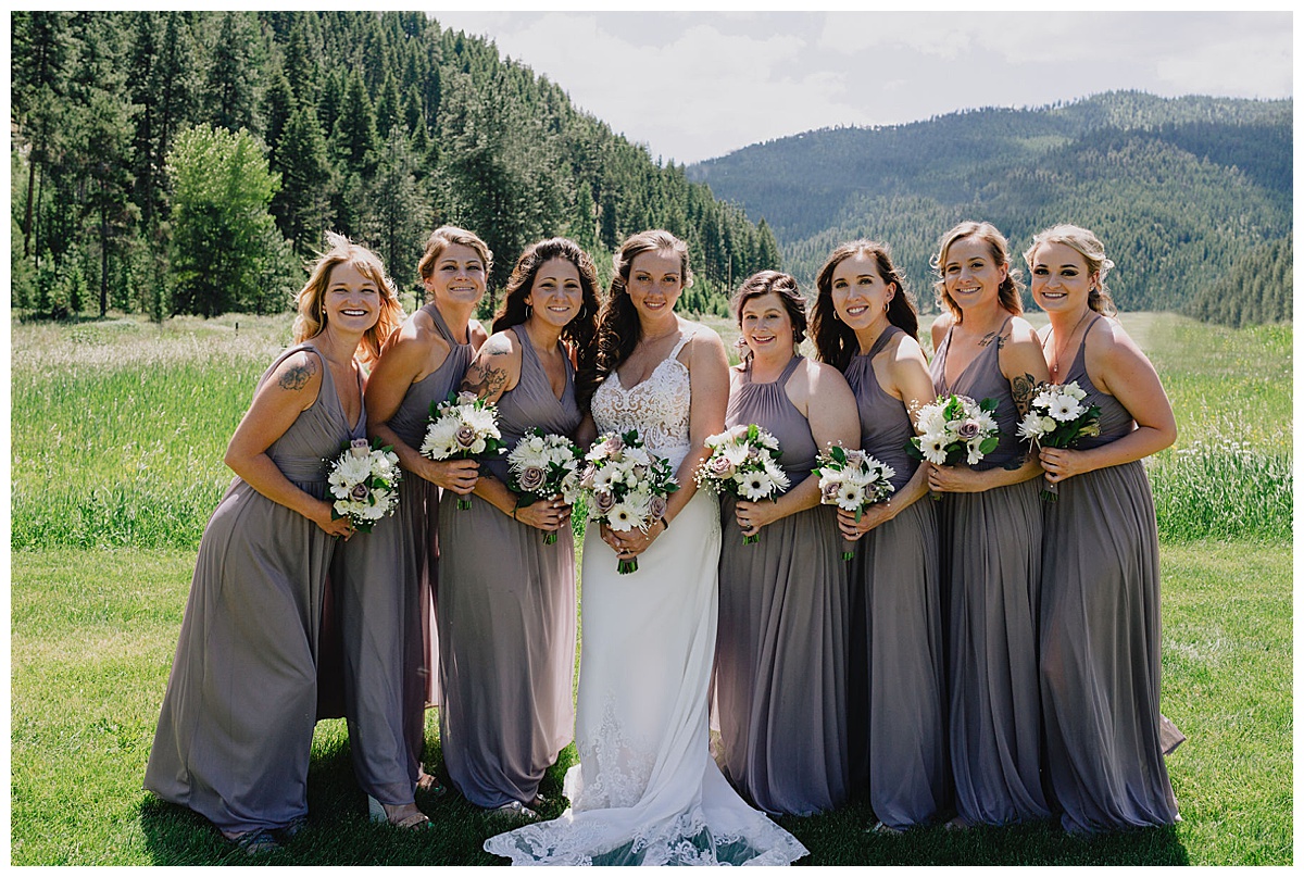 Bridesmaids at Montana wedding
