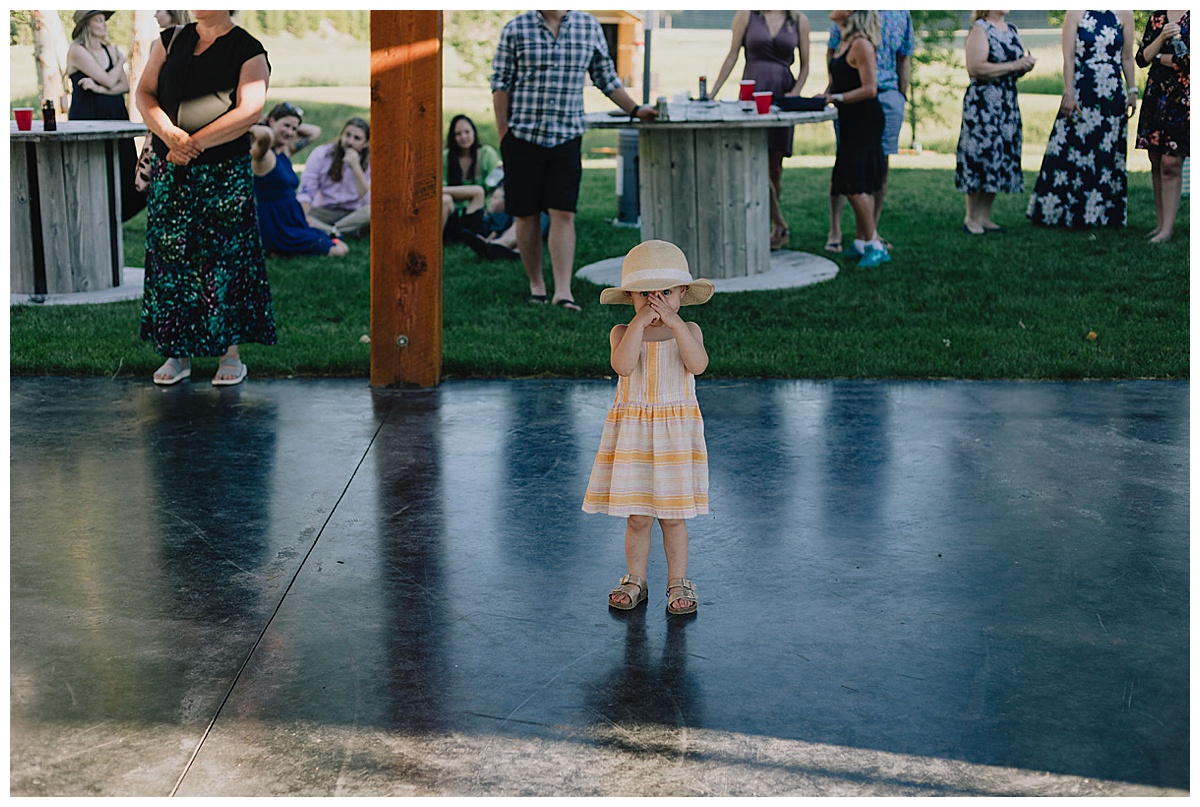 Child at reception in Missoula Montana