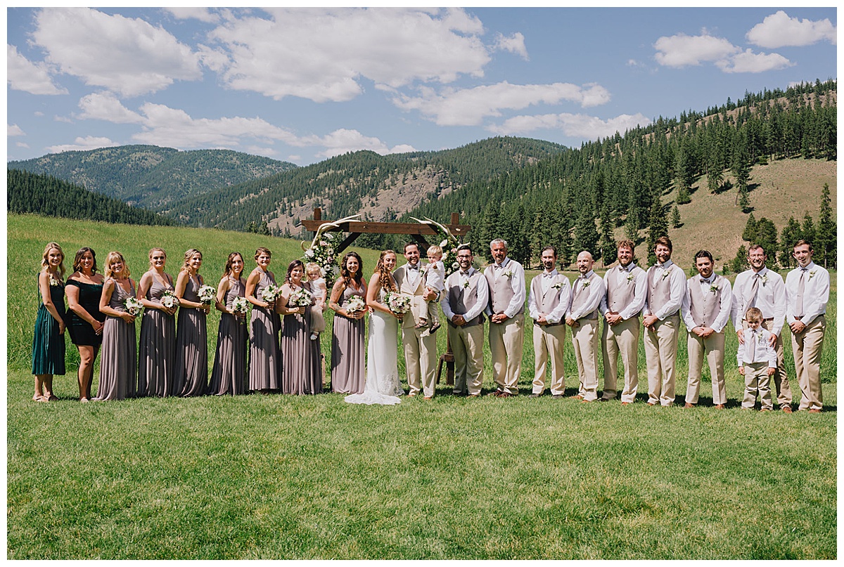 Wedding party in Missoula Montana